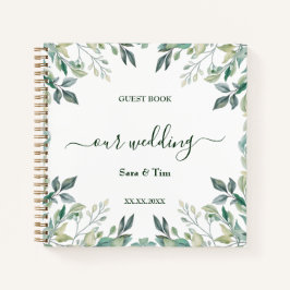 Elegante libro de invitados Eucalyptus Greenery