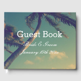 Elegante libro de invitados para una boda íntima e