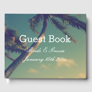 Elegante libro de invitados para una boda íntima e