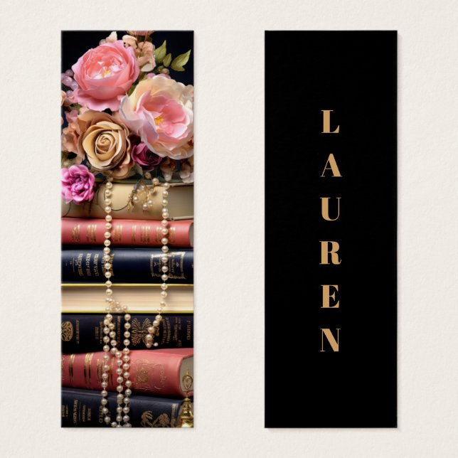 Elegante libro de la serie floral de libros (Anverso y reverso)