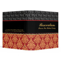 Elegante libro de reservas de restaurante barroco 