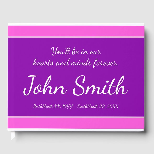 Elegante libro de visitas conmemorativas personali (Anverso)