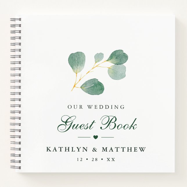 Elegante libro de visitas del Boda Eucalyptus Gree (Subido por el creador)