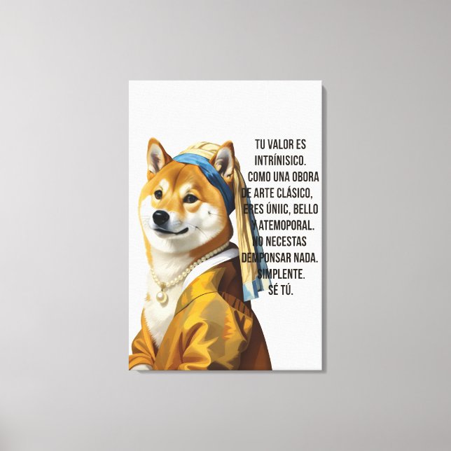 Elegante Lienzo de Colección: Vermeer con Perla (Anverso)