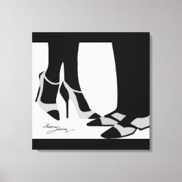 Elegante lienzo de dos estrellas negro y blanco