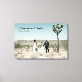 Elegante lienzo de fotos de Boda Minimalista moder