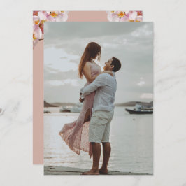 Elegante lindo marrón claro de fotos invitación a 