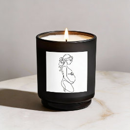 Elegante línea de embarazo Pegatina Minimalista de