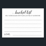 Elegante lista de cubo Idea Tarjetas de matrimonio<br><div class="desc">Estas encantadoras tarjetas de boda serán la alternativa perfecta a un libro de visitas tradicional. Tendrás a todos los invitados hablando de las mejores ideas para que los recién casados las visiten o hagan. Parte de la colección de Alejandra.</div>