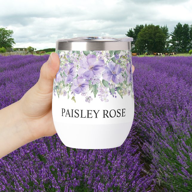 Elegante Lluvia Floral Morada de Novia (Subido por el creador)