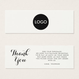 Elegante logo comercial de guiones gracias inserta