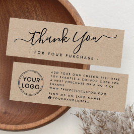 Elegante logo personalizado Kraft gracias insertar