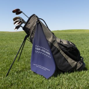 Elegante Logotipo de negocios Toalla de golf Azul