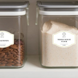 Elegante logotipo de Personalizado blanco Etiqueta