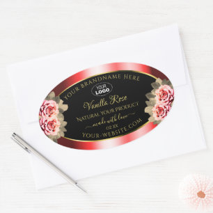 Elegante logotipo de Rosas florales de etiquetas d