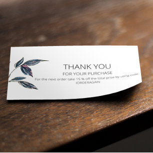 Elegante Logotipo moderno de cuero Gracias tarjeta