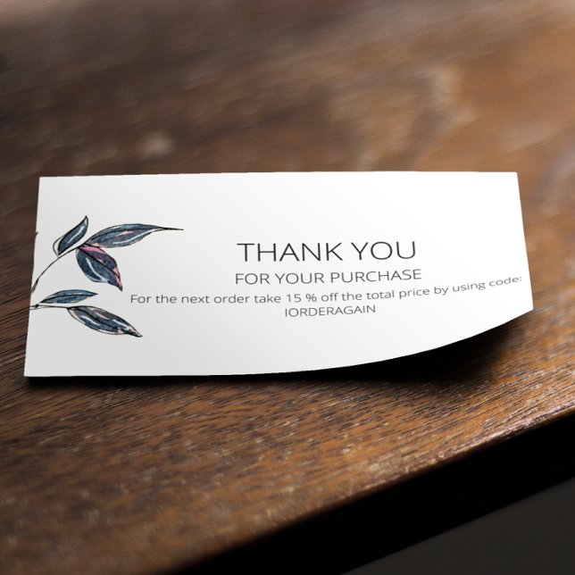 Elegante Logotipo moderno de cuero Gracias tarjeta (Subido por el creador)