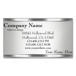 Elegante look metálico plateado en imán plateado