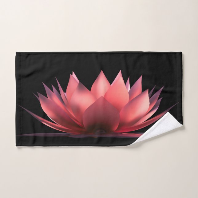 Elegante Loto Negro (Toalla de mano)