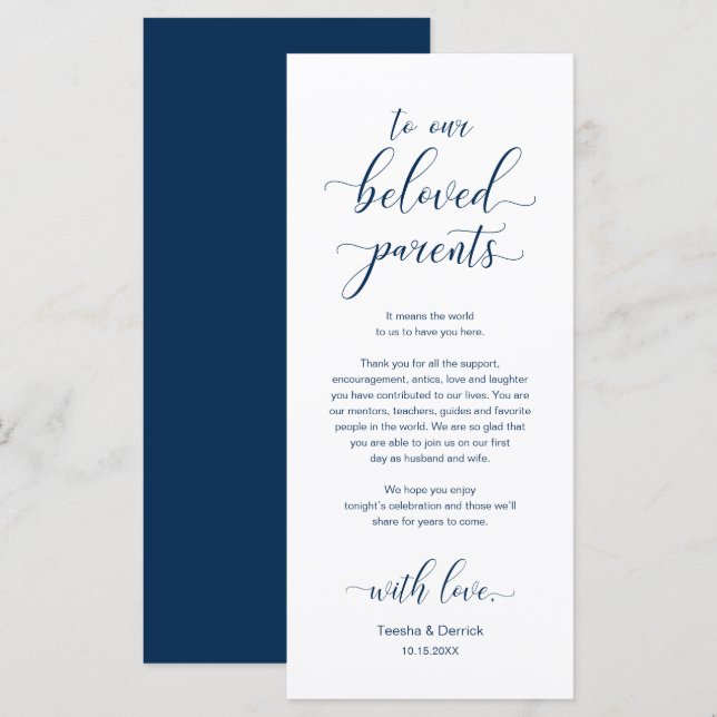 Elegante Lugar Para La Cena Fiesta Gracias Tarjeta (Anverso / Reverso)