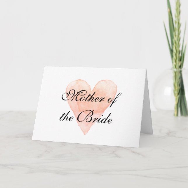 Elegante Madre de la tarjeta de saludo de la novia (Anverso)