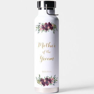 Elegante madre floral de la botella de agua Groom