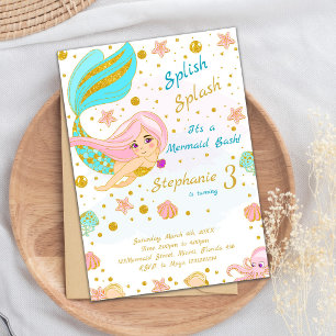 Elegante mágico bajo el mar Fiesta invitación