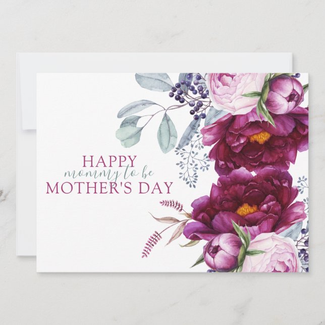 Elegante mamá del día de la madre para ser floral (Anverso)