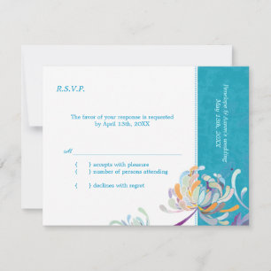 Elegante Mamá Jardín Boda Turquesa RSVP