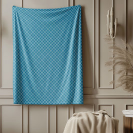 Elegante manta azul a cuadros para decoración case
