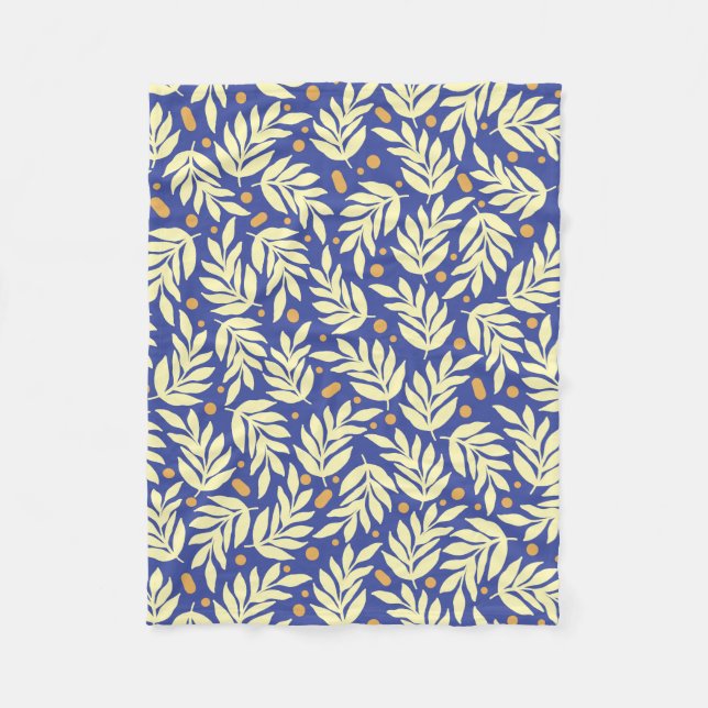 Elegante manta de hojas, pequeña de 30" x 40" (Anverso)