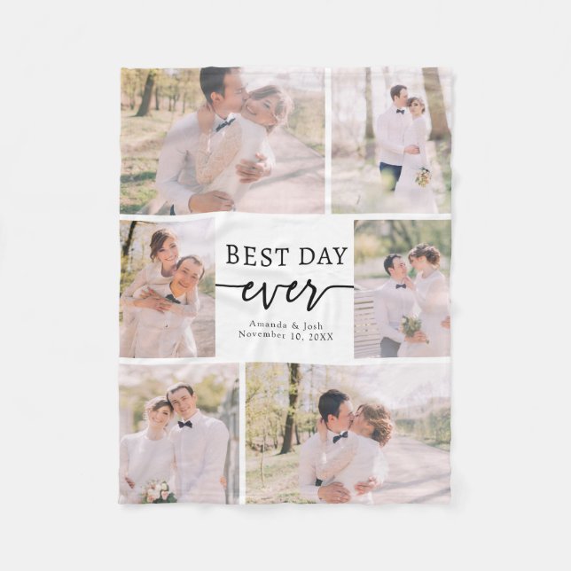 Elegante manta de la foto de la boda (Anverso)