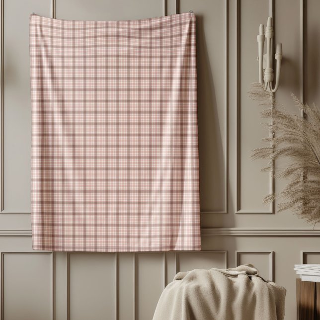 Elegante manta de Rosa dorada para comodidad (Cozy Rose Gold Plaid Blanket for Elegant Comfort)