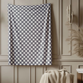 Elegante manta gris a cuadros para decoración case