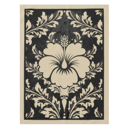 Elegante mantel beige y damasco negro elegante