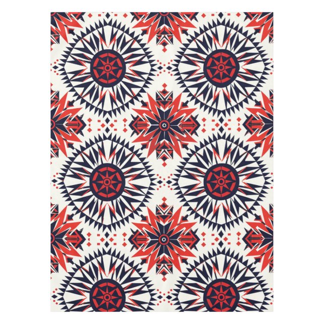 Elegante mantel de algodón cian "intercalado cósmi (Anverso)