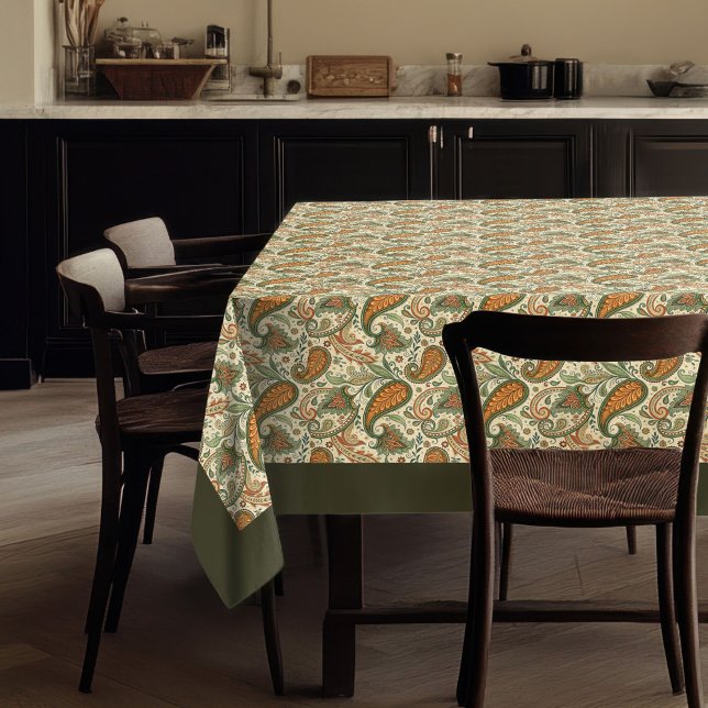 Elegante mantel de boho con diseño de Swirl Paisle (Elegant Boho Tablecloth with Paisley Swirl Design)