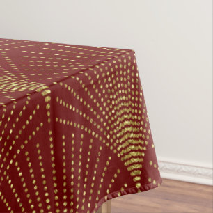 Elegante mantel de patrón Art-Deco negro y dorado