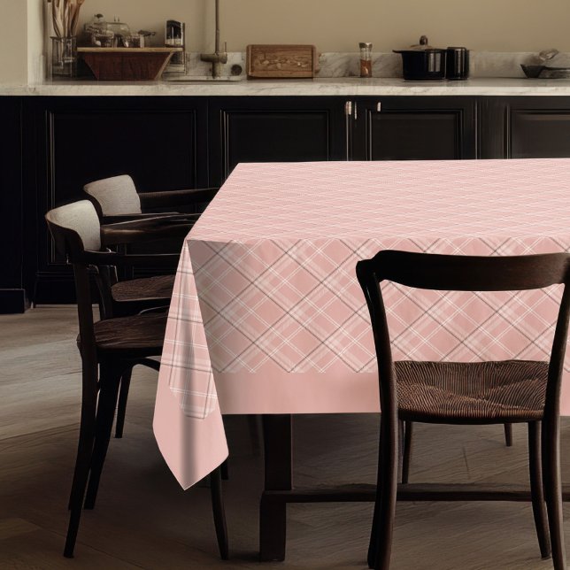 Elegante mantel de Rosa dorado para cenar (Stylish Rose Gold Plaid Tablecloth for Dining)