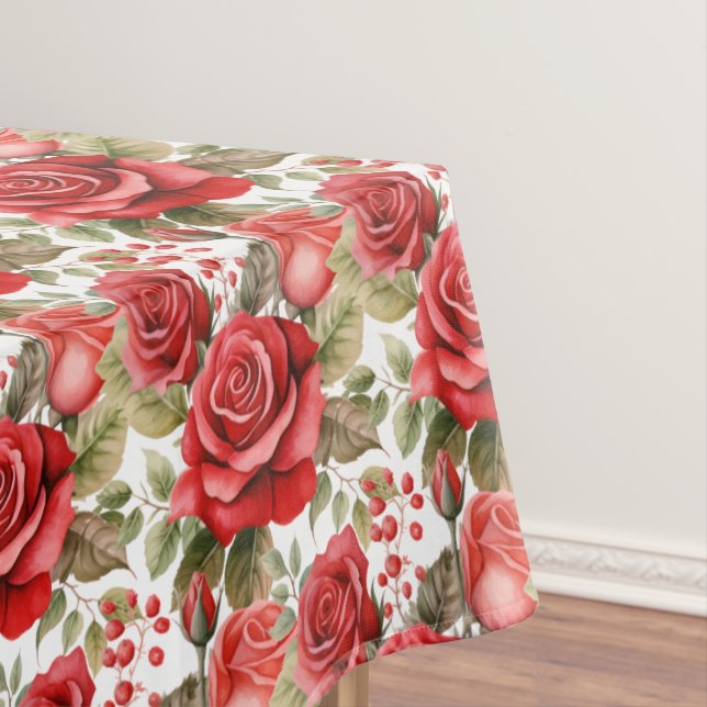 Elegante mantel de rosas rojas (In Situ)