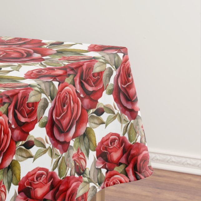 Elegante mantel de rosas rojas (In Situ)