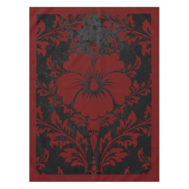 Elegante mantel rojo y negro damasco elegante