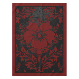 Elegante mantel rojo y negro damasco elegante