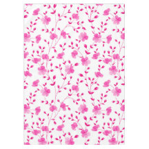 Elegante mantel rosa de margarita floral