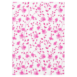 Elegante mantel rosa de margarita floral