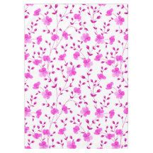 Elegante mantel rosa de margarita floral