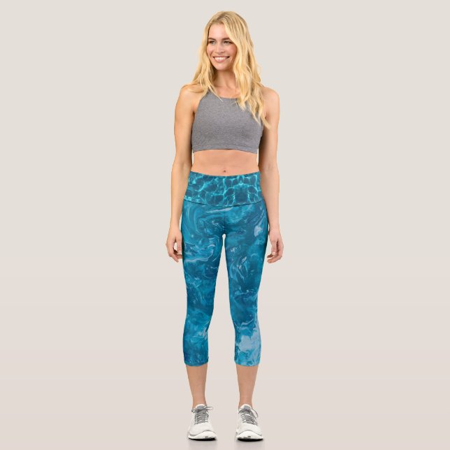 Elegante marca de agua Capri Leggings (Anverso)