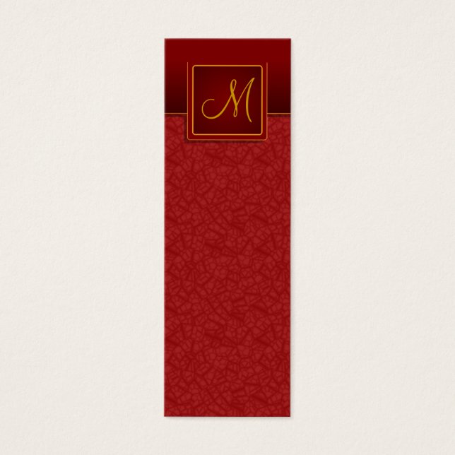 Elegante marcador de final de crujido de Borgoña (Frente)