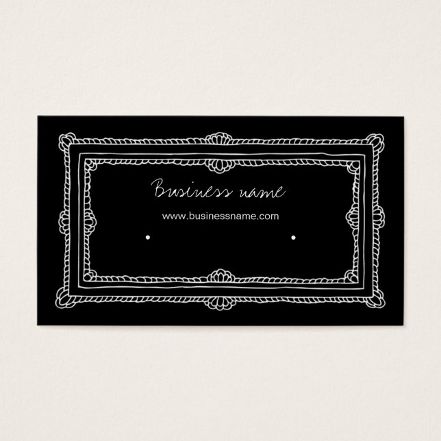 Elegante Marco de Doodle Soporte para el anillo de (Frente)