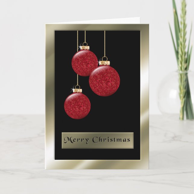 Elegante marco dorado de los Ornamentos de Navidad (Anverso)